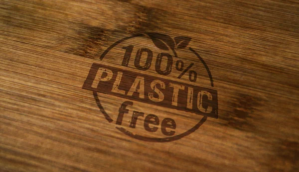 100 Печать Пластика Деревянной Коробке Экология Природа Экологически Чистые Изменение — стоковое фото