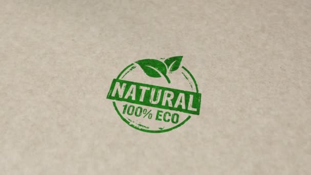 Натуральна Екологічна Марка Анімація Малювання Рук Екологія Природа Зелений Навколишнє — стокове відео
