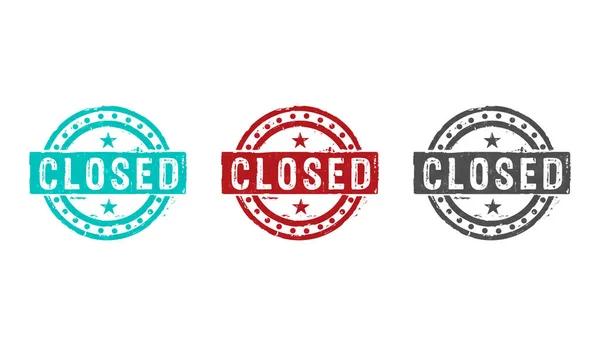 Закрытые Иконки Марок Нескольких Цветовых Вариантах Концепция Банкротства Закрытия Бизнеса — стоковое фото