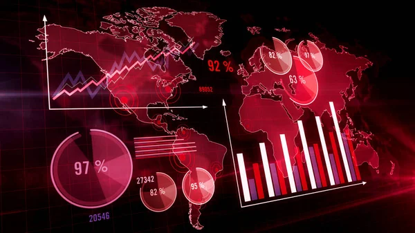 Graphiques Graphiques Barres Statistiques Visualisation Diagramme Données Rouges Des Informations — Photo