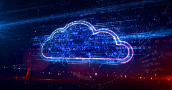 Хмарний Символ Цифрове Зберігання Даних Комп Ютерні Технології Онлайн База — стокове фото