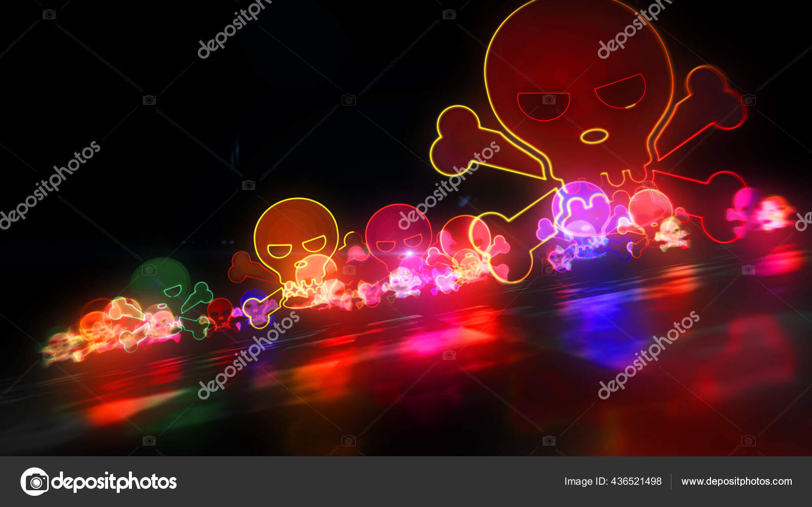 Herunterladen - Totenkopf-Symbol, Piraterie, Hacking Computer, Cybercrime-Technologie, Darknet und Gift-Icon-Konzept. Flucht zwischen Lichtzeichen. Futuristische räumliche abstrakte 3D-Darstellung. — Stockbild Totenkopf Symbol Piraterie Hacking Computer Cybercrime Technologie Darknet Und Gift — Stockfoto