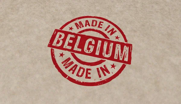 Виготовляється Бельгії Кількох Кольорах Фабрика Виробництво Виробництво Країни Концепція Країни — стокове фото