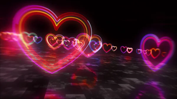 Corazón Símbolo Amor Salud Romance Tecnología Cibernética Concepto Cardio Ilustración — Foto de Stock