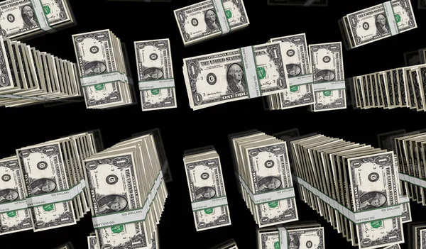 Dollar Pengar Pack Illustration Bunt Sedlar Dollar Begreppet Finans Kontanter — Stockfoto