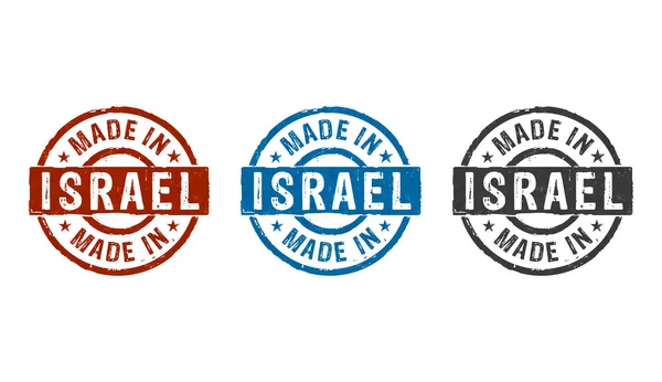 以色列制造的邮票图标颜色很少 制造业和生产国家概念3D渲染说明 — 图库照片