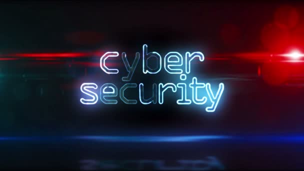Concepto Seguridad Cibernética Protección Internet Seguridad Redes Computadoras Animación Renderizado — Vídeo de stock