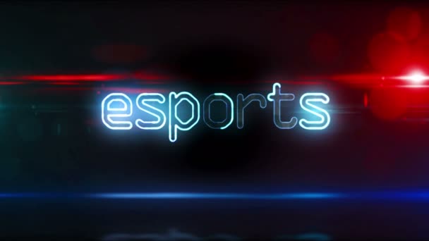 Esports Cyber Gaming Torneo Juego Línea Texto Abstracto Del Deporte — Vídeo de stock