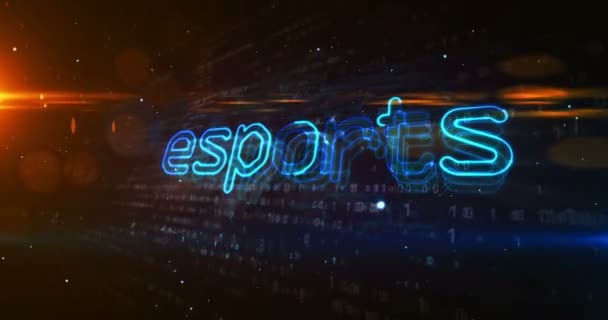 Esports Cyber Gaming Online Play Championship Digital Sport Abstract Text — Vídeos de Stock