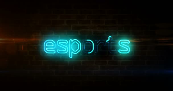 Esport Cyberspel Online Play Turnering Och Digital Sport Abstrakt Text — Stockvideo