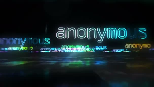 Anonymní Koncept Počítačová Kriminalita Dark Net Identita Hacking Soukromí Bezpečnostní — Stock video