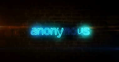 Anonim konsept, siber suç, darknet, kimlik, hackleme ve özel güvenlik duvarı döngüsü. Soyut 3d görüntüleme döngüsü ve kusursuz canlandırma.