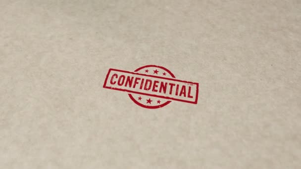 Конфіденційна Марка Анімація Малювання Рук Концепція Бізнесу Основного Секретного Документа — стокове відео