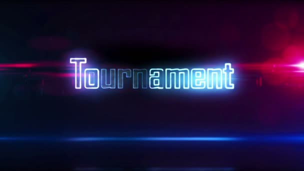 Concept Tournoi Jeu Cybersport Championnat Jeu Esport Néon Intro Jeu — Video