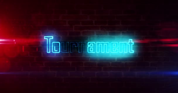Conceptul Turneului Jocul Sportiv Cibernetic Campionatul Jocuri Esport Semnul Intro — Videoclip de stoc