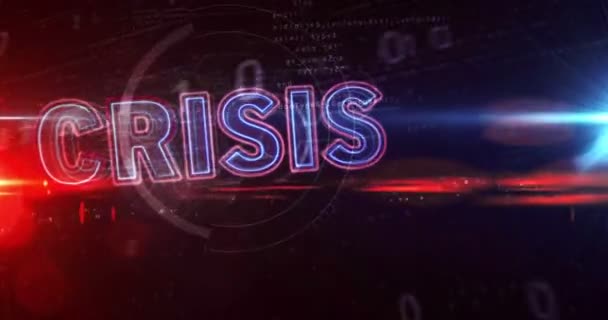 Crisis Concept Animatie Economie Depressie Financiën Wereldwijde Recessie Zakelijke Reces — Stockvideo