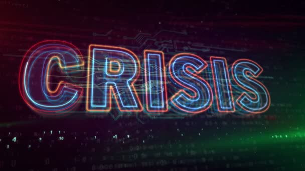 Crisis Concept Animatie Economie Depressie Financiën Wereldwijde Recessie Zakelijke Reces — Stockvideo