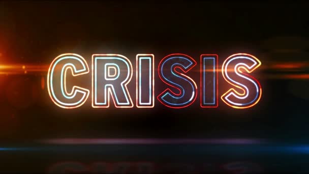 Concept Crise Animation Économie Dépression Finance Récession Mondiale Vacances Affaires — Video