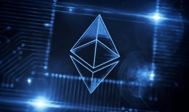 Ethereum sembolü. Şifreli para dijital para, siber para ve kripto para ikonu konsepti. Soyut 3d canlandırma çizimi.