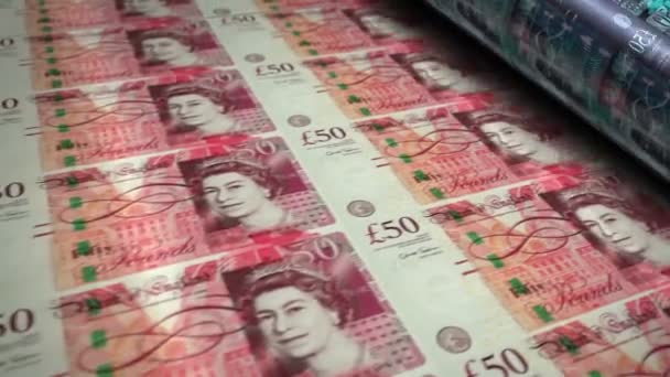 파운드 스털링 지폐는 표시되어 솔리드가 영국의 위기의 — 비디오