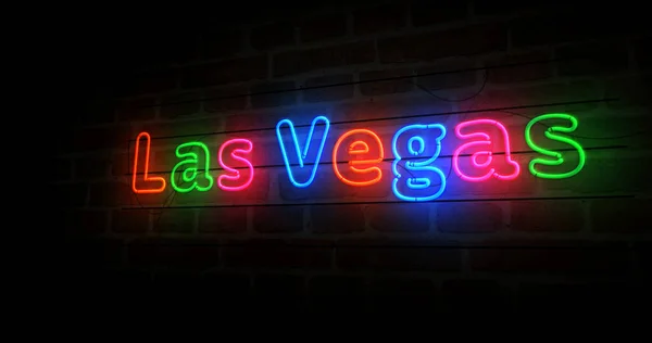 Las Vegas Symbol Neon Symbol Light Color Bulbs Nevada Casino — Foto de Stock