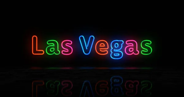 Las Vegas Symbol Neon Symbol Light Color Bulbs Nevada Casino —  Fotos de Stock