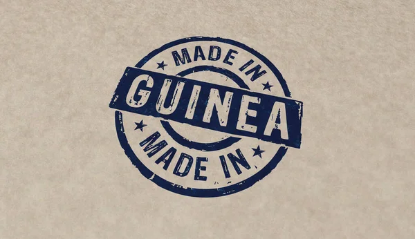 Made Guinea Stamp Icons Few Color Versions Factory Manufacturing Production — 스톡 사진
