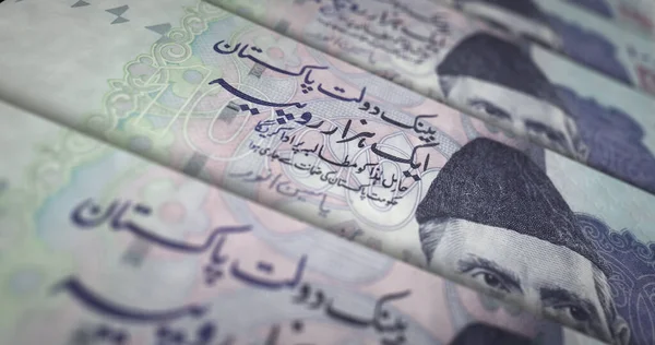Пакистанські Гроші Рупії Надрукують Ілюстрацію Pkr Друк Банкнот Концепція Фінансів — стокове фото