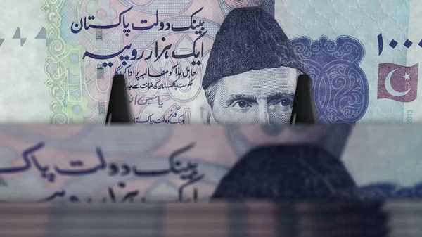 Pakistaanse Roepie Geld Pack Illustratie Pkr Bankbiljettenbundelstapels Concept Van Financiën — Stockfoto