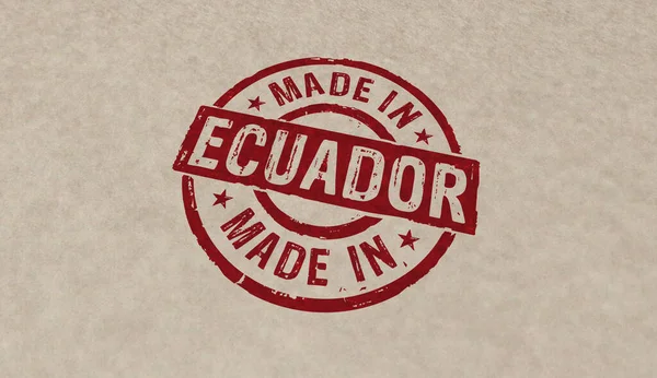 Ecuadori Bélyegikonok Néhány Színváltozatban Gyári Gyártási Gyártási Ország Koncepció Renderelés — Stock Fotó