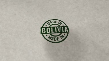 Bolivya pulundan yapılma döngülenebilir ve kusursuz animasyon. El damgası darbesi. Fabrika, üretim ve üretim ülkesi 3 boyutlu döngü kavramı.