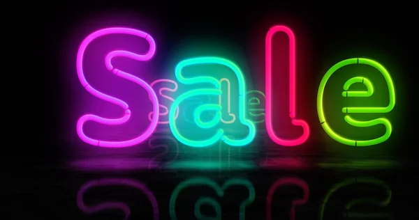 Sale Korting Neon Symbool Cyber Maandag Zwarte Vrijdag Promotie Retail — Stockfoto