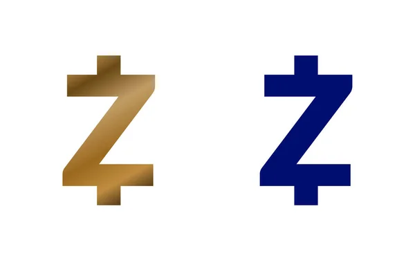 Zcash Zec Símbolo Criptomoneda Sobre Fondo Blanco Logotipo Aislado Concepto — Foto de Stock