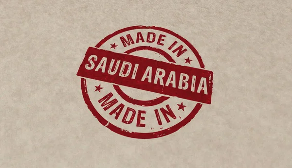 Made Saudi Arabia Stamp Icons Few Color Versions Factory Manufacturing — Stock Photo, Image