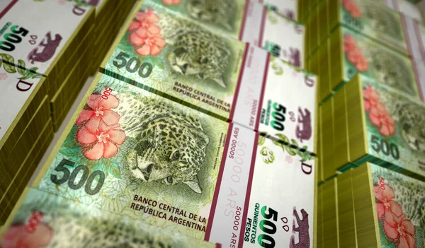 Argentina Peso Money Pack Illustrazione Ars Pacchi Banconote Concetto Finanza — Foto Stock