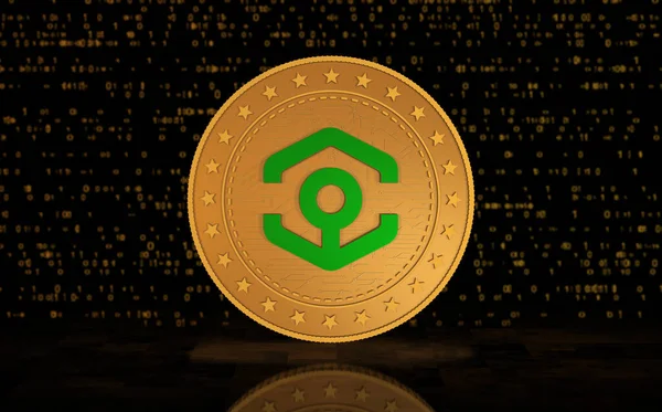 Ankr Defi Cryptocurrency 배경에 금화를 — 스톡 사진