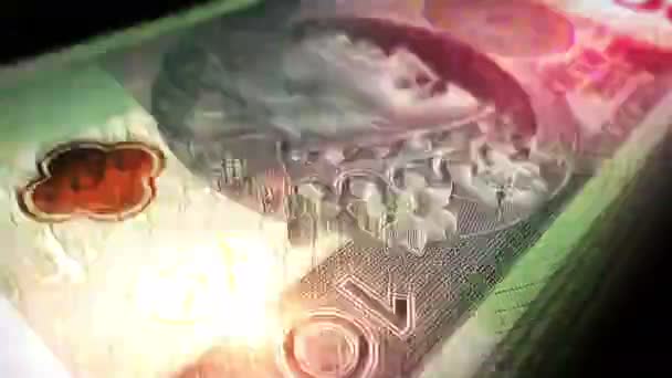 Польська Карткова Петля 100 Мільйонів Доларів Текстуру Концепція Бізнесу Кризи — стокове відео