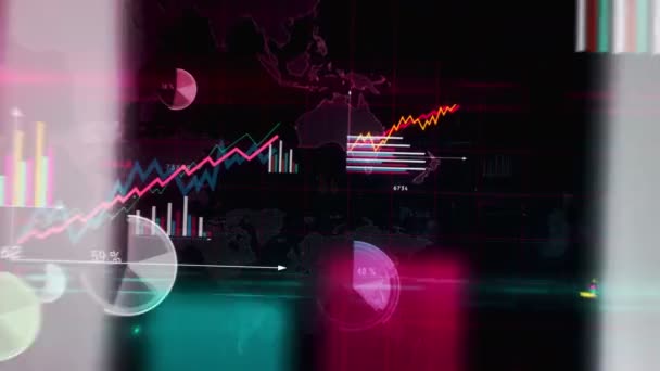 Graf Úspěšnosti Podnikání Financí Ekonomický Graf Analýza Peněžních Investic Smyčková — Stock video