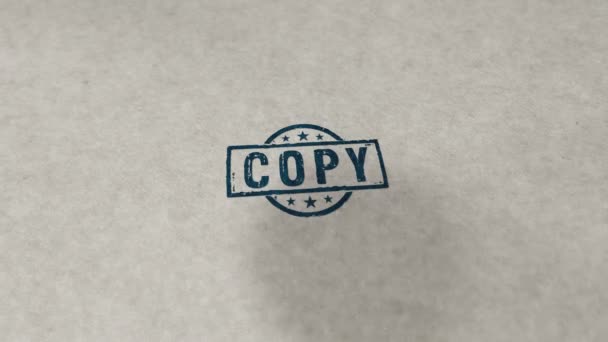 Copiar Símbolo Sello Loopable Animación Sin Costuras Impacto Estampación Manual — Vídeo de stock