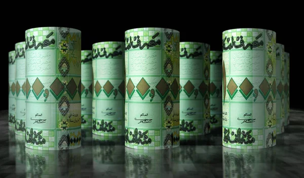 Lübnan Para Paketi Çizim Lbp Banknot Rulosu Maliye Nakit Ekonomi — Stok fotoğraf