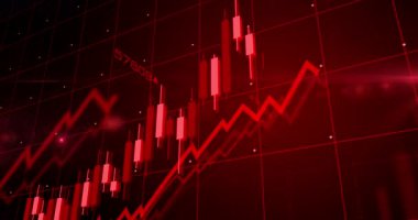 Bitcoin dijital para grafikleri ve grafikleri konsepti