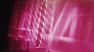 Hata 404 sayfası bulunamadı. Problem sembolü soyut dijital kavram. Küresel ağ ve siber teknoloji arkaplanı pürüzsüz ve döngülü 3D animasyon.