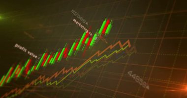 Ticari alışveriş çevrimiçi iş haritaları ve grafikleri sorunsuz ve döngüsel konsept