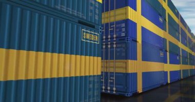 İsveç, kusursuz ve döngüye girebilen iş konteynırları ihraç ediyor ve ithal ediyor. İsveç sanayi sanayi sanayi sanayi sandığı 3D döngü.