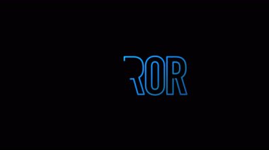 Hata uyarı satırı sembolü döngüsel arkaplanı. Siber teknoloji soyut konsept simgesi pürüzsüz ve döngülü basit canlandırma.