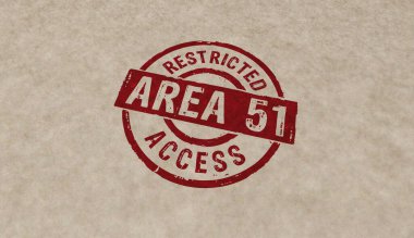 51. Bölge birkaç renk sürümünde kısıtlı erişim damgası simgeleri. Hükümetin çok gizli konsepti 3D resimleme.