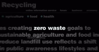 Sıfır atık ekolojisi ve geri dönüşümlü manşet haberleri uluslararası medyada sorunsuz bir şekilde yayılıyor. Ekranlarda yayınlanan soyut konsept haber başlıkları.