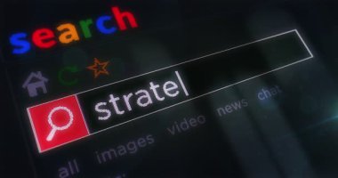 Strateji metni tarayıcı ekranında yazılıyor. Monitör piksel görünümü olan internet aranıyor.