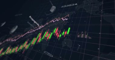 Sahte haber grafikleri ve grafikleri kusursuz ve döngüsel konsept