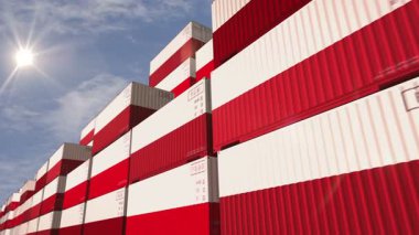 Polonya, sorunsuz ve döngüsüz olarak kargo konteynırları ihraç edip ihraç ediyor. Polonya sanayi sanayi sanayi sanayi sandığı 3D döngü.